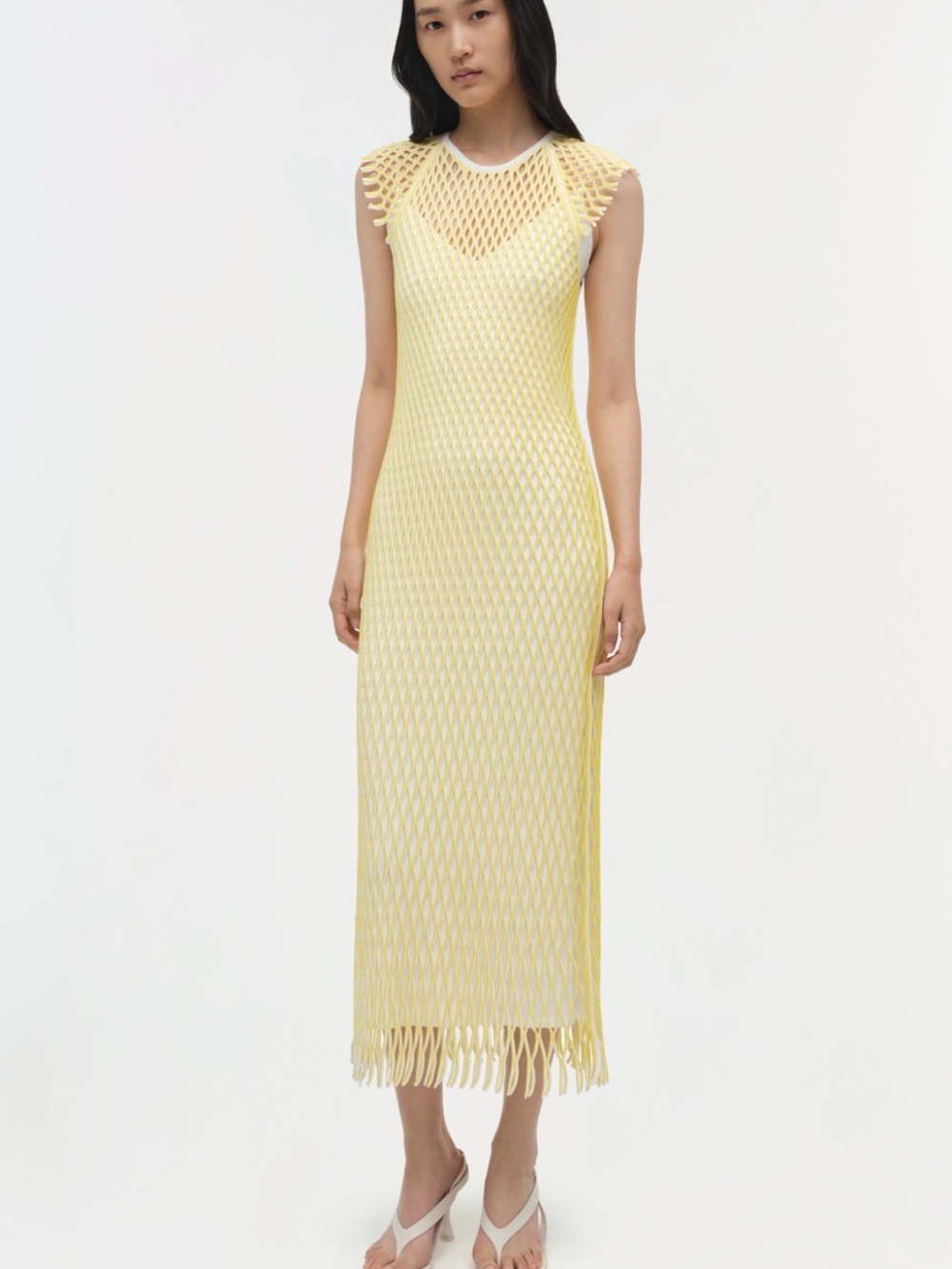 Simkhai Faylen Knit Midi Dress NWT yellow